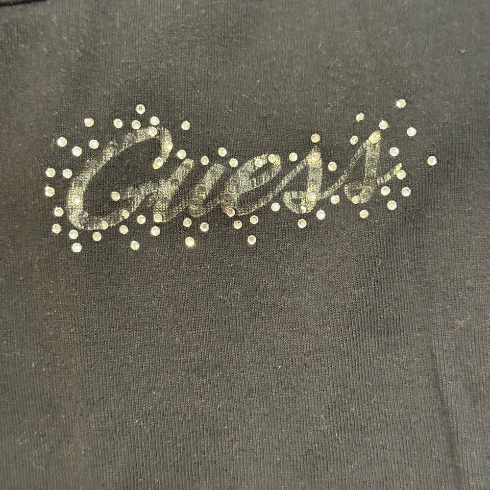 Guess Black Fitted Sleeveless Tank Top - Picture 2 of 5
